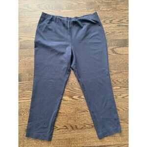 J.Jill Leggings  pants Medium Ponte‎ Slim Leg Trousers Stretchy Waist Navy Blue